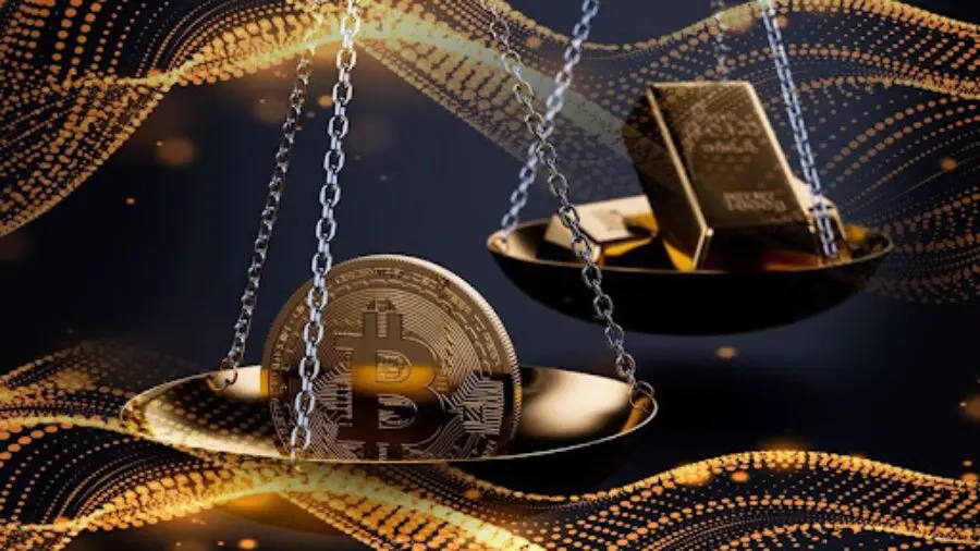 Compararea lingourilor de aur și a bitcoinilor - o reprezentare vizuală a bătăliei de pe piața din 2024
