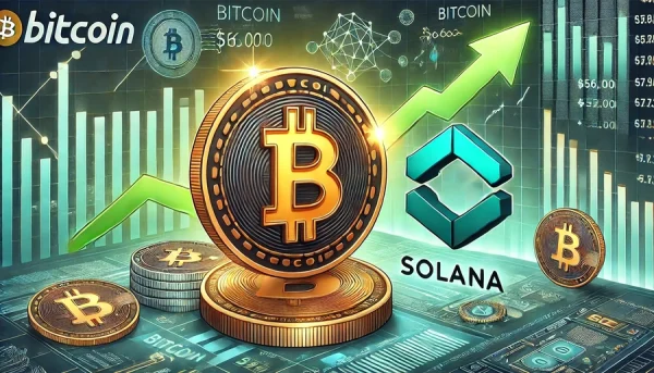 Bitcoin depășește $56K, Solana în curs de dezvoltare revenire de la rout de luni