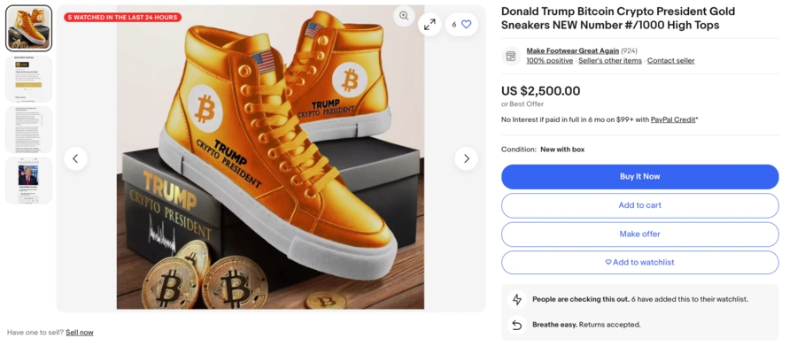 Trump-a-lansat-o-linie-de-„pantofi-cu-criptomonede-oficiali”