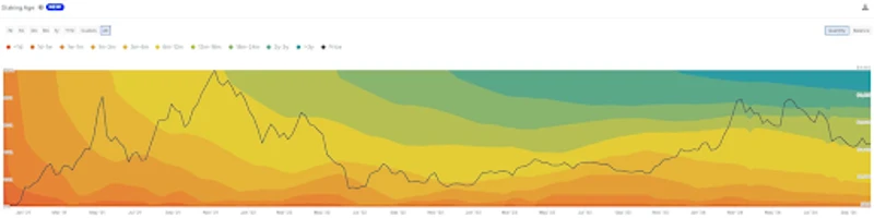 Graficul modificărilor cursului Ethereum de-a lungul timpului
