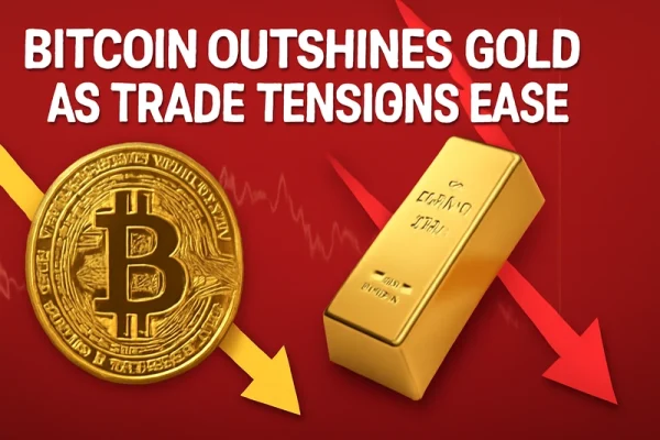 Bitcoin depășește aurul pe fondul relaxării tensiunilor comerciale